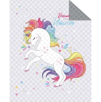 Přehoz na lůžko Detexpol Přehoz na postel Jednorožec dream Polyester, 170/210 cm