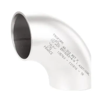 Instalatérský materiál Koleno svař.-EN 10253-typ 3-1.4301: 254,0 x 2,0 (r=375,0)