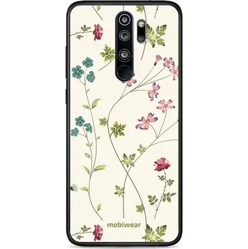 Pouzdro na mobilní telefon Lesklý kryt Mobiwear Glossy - Xiaomi Redmi Note 8 Pro - G035G - Tenké rostlinky s květy (Prémiové lesklé pouzdro, obal, kryt Mobiwear Glossy na mobil Xiaomi Redmi Note 8 Pro - G035G - Tenké rostlinky s květy, materiál Plast + TPU silikon - krytí po všech)