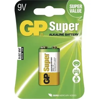 Článková baterie Baterie 9,0V 6F22 hranatá - alkalická GP