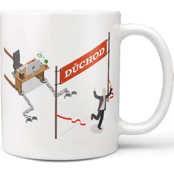 Impar Hrnek s potiskem 330 ml Důchod