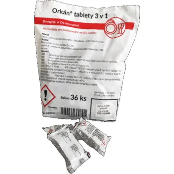 Přípravek do myčky ATT DETERGENTY Orkán mycí tablety 36ks 3v1 pro domácí myčky