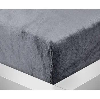 Prostěradlo Bavlissimo Prostěradlo mikroplyš 180 x 200 cm tmavě šedé