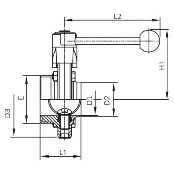 Ventil Klapka AWH-1.4301-EPDM-G/S: DN 32