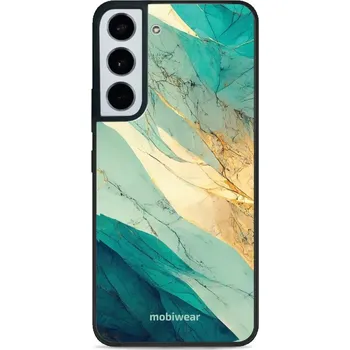 Pouzdro na mobilní telefon Lesklý kryt Mobiwear Glossy - Samsung Galaxy S22 - G024G - Zlatavý a zelenkavý mramor (Prémiové lesklé pouzdro, obal, kryt Mobiwear Glossy na mobil Samsung Galaxy S22 - G024G - Zlatavý a zelenkavý mramor, materiál Plast + TPU silikon - krytí po všech)