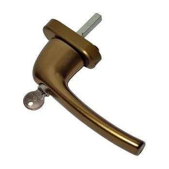 Příslušenství k oknu DAB Trade FG10 okenní klika 90° 7/37 s klíčem F4 starobronz