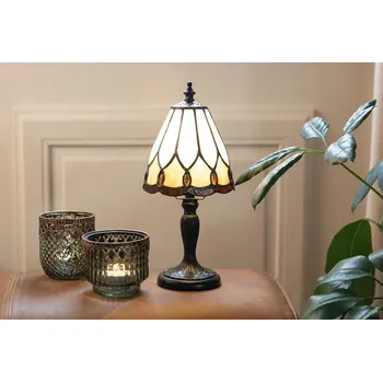 Lampička Stolní lampa Tiffany Odila - Ø 14*31 cm