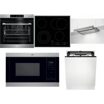 Set domácích spotřebičů AEG BSK782380M + AEG Mastery DirectTouch HK654070FB + AEG DPE5660M + AEG Mastery MSB2547D-M + AEG FSE74707P