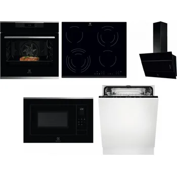 Set domácích spotřebičů ELECTROLUX KOEBP39X + ELECTROLUX EHF6343FOK + ELECTROLUX LFV316K + ELECTROLUX LMS4253TMX + ELECTROLUX EEA27200L