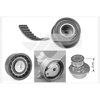 Rozvod motoru Vodni pumpa + sada ozubeneho remene, , HUTCHINSON, KH 82WP19