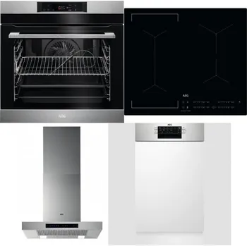 Set domácích spotřebičů AEG BPK742380M + AEG Mastery Bridge IKE64441IB + AEG Mastery DBB5660HM + AEG Mastery MaxiFlex FEE73517PM