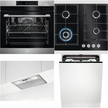 Set domácích spotřebičů AEG BSK792380M + AEG Mastery SpeedBurner HKB64420NB + AEG DGB3523S + AEG FSE74707P