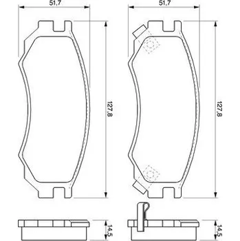 Brzdová destička Sada brzdových destiček, kotoučová brzda, , BOSCH, 0 986 424 733