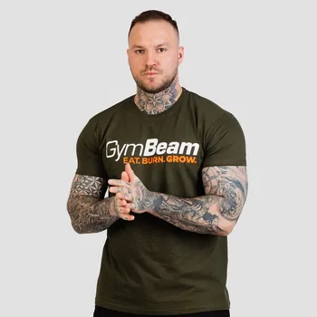 Pánské oblečení GymBeam Tričko Grow Military Green XXL zelená