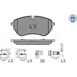 Sada brzdových destiček, kotoučová brzda, , 2H6698151, 2H6698151A, MEYLE, 025 226 4420/PD
