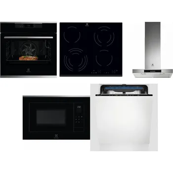 Set domácích spotřebičů ELECTROLUX KOEBP39X + ELECTROLUX EHF6343FOK + ELECTROLUX LFT426X + ELECTROLUX LMS4253TMX + ELECTROLUX EES48200L
