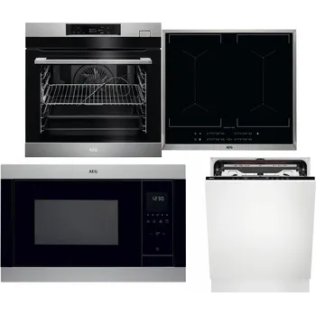 Set domácích spotřebičů AEG BSK782380M + AEG Mastery DoubleBridge IKE64450XB + AEG Mastery MSB2547D-M + AEG FSE74707P