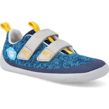 Barefoot tenisky Affenzahn - Sneaker Knit Happy-Penquin vegan modré Velikost: 28