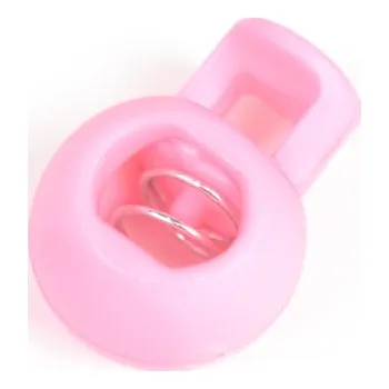 Plastová brzdička kulatá 9 mm světle růžová - balení 10 ks