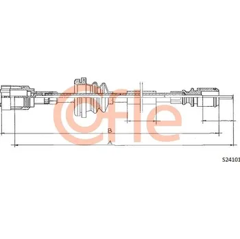 Náhon tachometru Hřídel tachometru, , 7700665336, COFLE, S24101