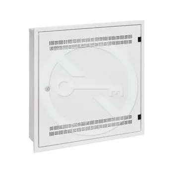 Rozvaděč Solarix rozvaděč SOHO LC-18 do zdi s lištami 2U, 4U a 11U, 550x550x150mm, bílá RAL 9003, s rámečkem k zazdění