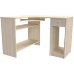 Rohový PC stolek LUKY pravé, Dekor: Akácie světlá