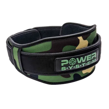 Opasek na cvičení Power System Fitness opasek PREDATOR zelený - S