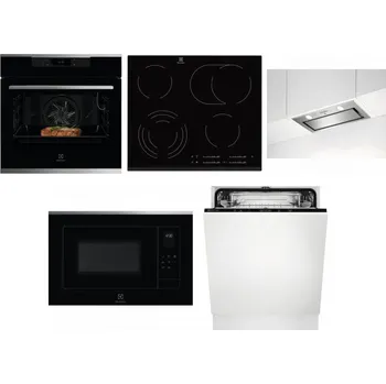 Set domácích spotřebičů ELECTROLUX KOEBP39X + ELECTROLUX EHF6547FXK + ELECTROLUX LFG716X + ELECTROLUX LMS4253TMX + ELECTROLUX EEA27200L