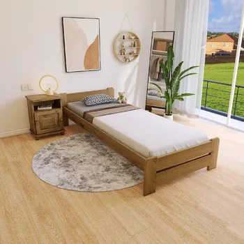 Postel Maxi Postel z masivu Evropa 90 x 200 cm - barva Dub + matrace Relax ROŠT ZDARMA