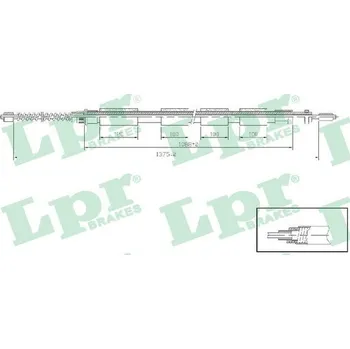 Lanko parkovací brzdy Tažné lanko, parkovací brzda, , 474555, 474563, LPR, C0610B