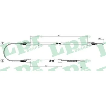 Lanko parkovací brzdy Tažné lanko, parkovací brzda, , 522549, 90125512, LPR, C1342B