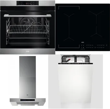 Set domácích spotřebičů AEG BPK742380M + AEG Mastery Bridge IKE64441IB + AEG Mastery DBB5660HM + AEG Mastery GlassCare FSE73407P