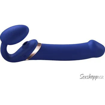 Připínací penis Tvarovatelný samodržící vibrační strapon s jazýčkem Strap-On-Me (velikost XL)