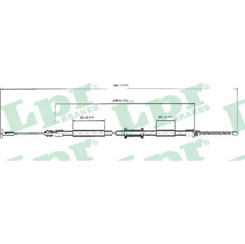 Lanko parkovací brzdy Tažné lanko, parkovací brzda, , 46464658, LPR, C0600B