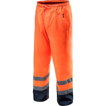 montérky Reflexní pracovní kalhoty, nepromokavé, oranžové Velikost M/50