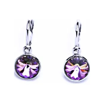 Náušnice Stříbrné dětské náušnice Swarovski Vitrail light - NK1336 (Dětské stříbrné náušnice Swarovski krystal)