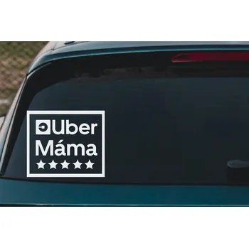 Samolepící dekorace Lepy.cz Samolepka na auto Uber máma/táta Velikost (šířka x výška): 15x13cm, Barevná varianta: Tmavě modrá