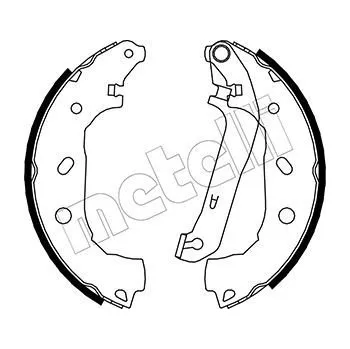 Brzdová čelist Sada brzdových čelistí, , 1365486, 1511233, 2T142200A2D, 2T142200AA, 2T142200AB, 2T142200AC, 2T1J2200AB, 4387344, 5039061, METELLI, 53-0138