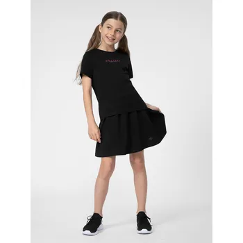 Dívčí sukně 4F 4FJSS23TSKIF009 DEEP BLACK Dětská sukně EU 164