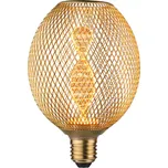 Paulmann 29088 Zyl Helix, mosazná dekorativní drátěná žárovka E27 3,5W 1800K, průměr 11cm