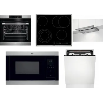 Set domácích spotřebičů AEG BPK742380M + AEG Mastery DirectTouch HK654070XB + AEG DPE5660M + AEG Mastery MSB2547D-M + AEG FSE74707P