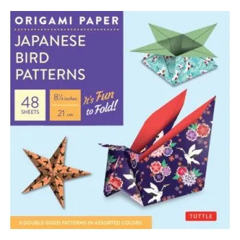 Origami Paper - Japanese Bird Patterns - 8 1/4" - 48 Sheets: Tuttle Origami Paper: High-Quality Origami Sheets Printed with 8 Different Designs: Instructions for 7 Projects Included – Tuttle Publishing (EN)