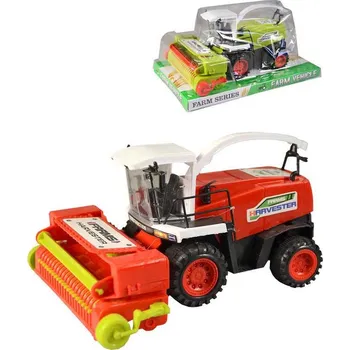 autodráha Kombajn plastový na setrvačník 24cm žací stroj blister 2 barvy