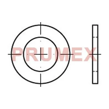 Matice Podložka plochá pod válcovou hlavu DIN 433 M3 / 3,2
