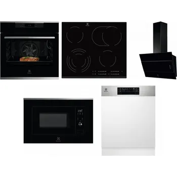 Set domácích spotřebičů ELECTROLUX KOEBP39X + ELECTROLUX EHF6547FXK + ELECTROLUX LFV316K + ELECTROLUX LMS2203EMX + ELECTROLUX EEM48300IX