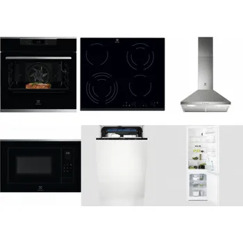 Set domácích spotřebičů ELECTROLUX KOEBP39X + ELECTROLUX EHF6343FOK + ELECTROLUX LFC316X + ELECTROLUX LMS4253TMX + ELECTROLUX EEM23100L + ELECTROLUX LNT3LF18S
