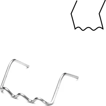 Svářečka Genborx Sponky na svařování plastů PU6L, sada 100 ks, tvar zahnutého U, Ø 0,6 mm