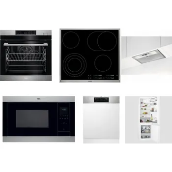 Set domácích spotřebičů AEG BSK782380M + AEG Mastery DirectTouch HK654070XB + AEG DGB3523S + AEG Mastery MSB2547D-M + AEG FEE72706PM + AEG Mastery NoFrost SCB618F6TS