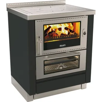 Sporák na tuhá paliva Rizzoli MZ 70 s troubou, černá