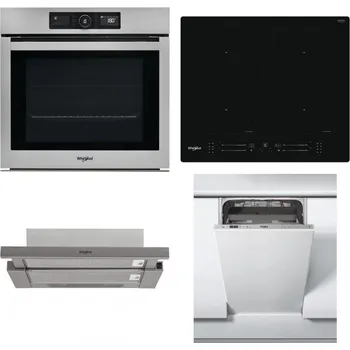 Set domácích spotřebičů WHIRLPOOL AKZ9 9480 IX + WHIRLPOOL WL S7260 NE + WHIRLPOOL AKR 5390/1 IX + WHIRLPOOL WSIC 3M27 C
